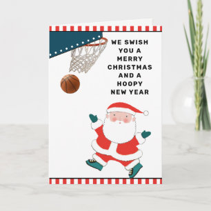 Basketball-Weihnachtsfeiertagskarten Feiertagskarte