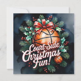 Basketball Weihnachtsgeschenk Feiertagskarte