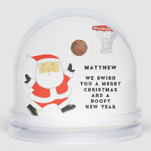 Basketball Weihnachtsgeschenk Schnee Globe