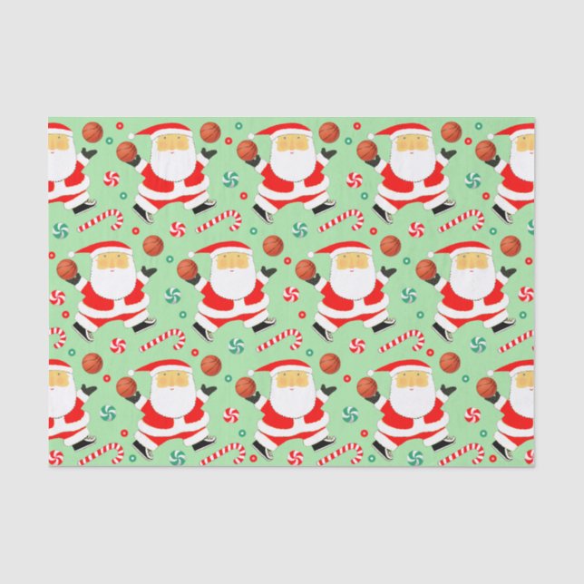 Basketball Weihnachtsgeschenk Seidenpapier (Vorderseite)