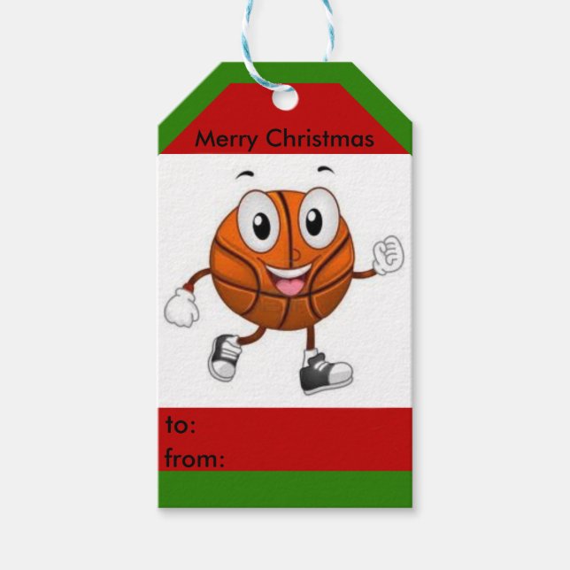 Basketball-Weihnachtsgeschenkumbau Geschenkanhänger (Vorderseite)