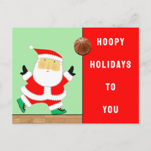 Basketball Weihnachtskarten Feiertagspostkarte