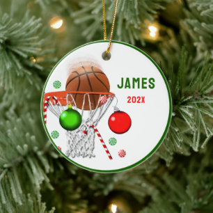 Basketball-Weihnachtskollektion Keramik Ornament