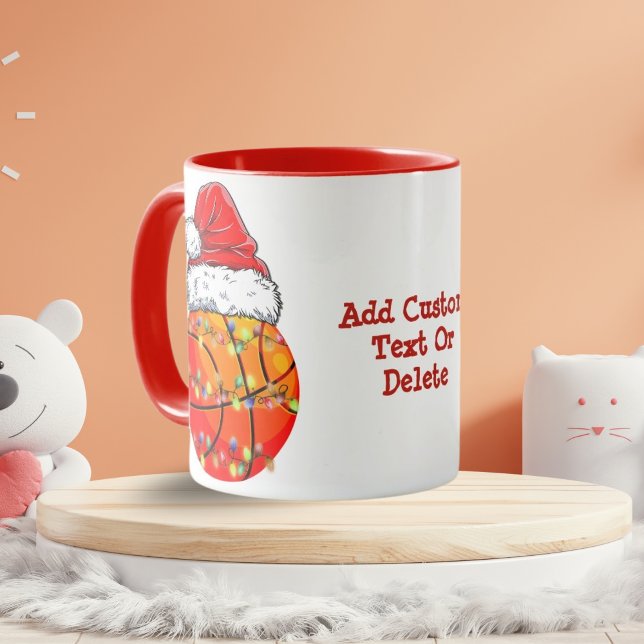 Basketball Weihnachtsmannmütze Weihnachten Weihnac Tasse (Von Creator hochgeladen)