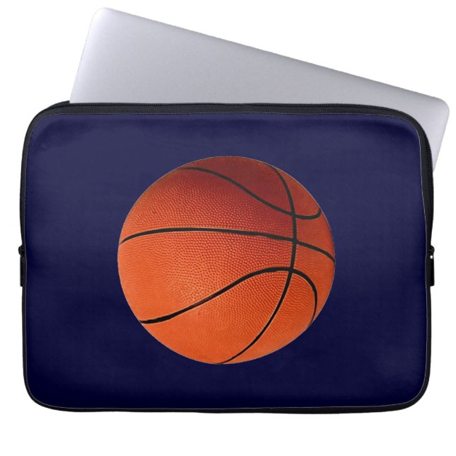 Basketball Weihnachtspapier Laptopschutzhülle (Vorderseite)