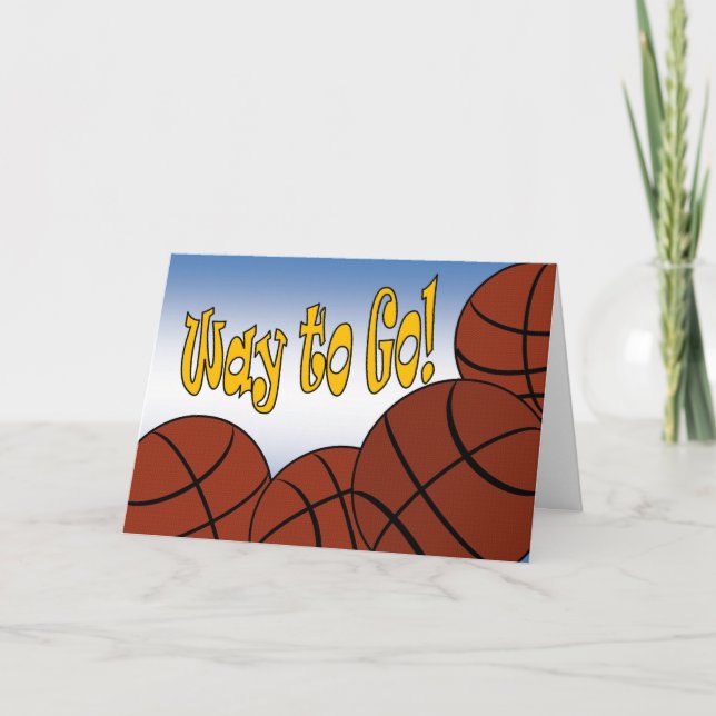 Basketball - Weise zu gehen! Glückwunsch! Karte (Vorderseite)