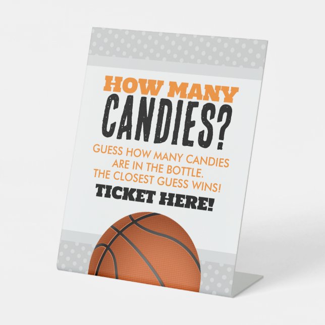 Basketball Wie viele Candies Game Pedestelle Schil Sockelschild (Vorderseite)
