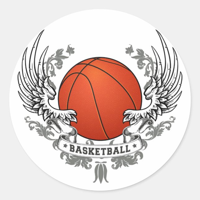Basketball Wings Sticker (Vorderseite)