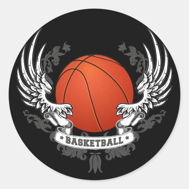 Basketball Wings Sticker (Vorderseite)