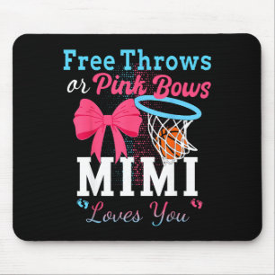 Basketball wirft rosa Schleifen mimi liebt dich Mousepad