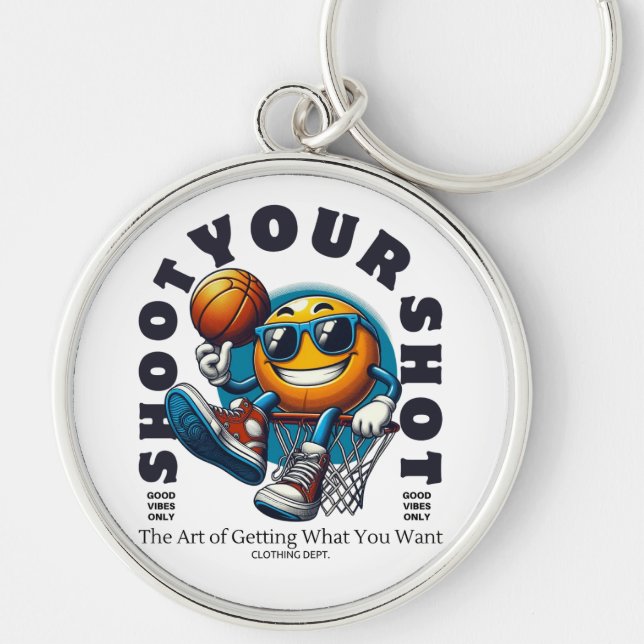 Basketball-Wurf Schlüsselanhänger (Vorne)