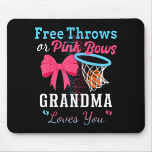 Basketball-Würfe oder rosa Schleifen Oma liebt dic Mousepad
