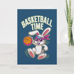 Basketball Zeit Bunny Osterkarte Karte