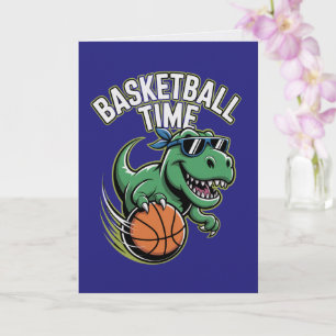 Basketball Zeit Dinosaurier Sportliche Karte