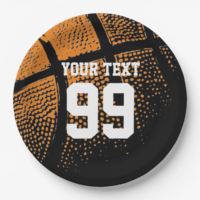 Basketball zum Mittag- und Abendessen Teller (Vorderseite)