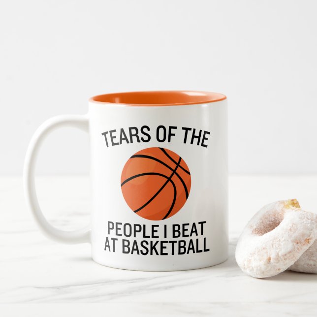 Basketball  zweifarbige tasse (Mit Donut)