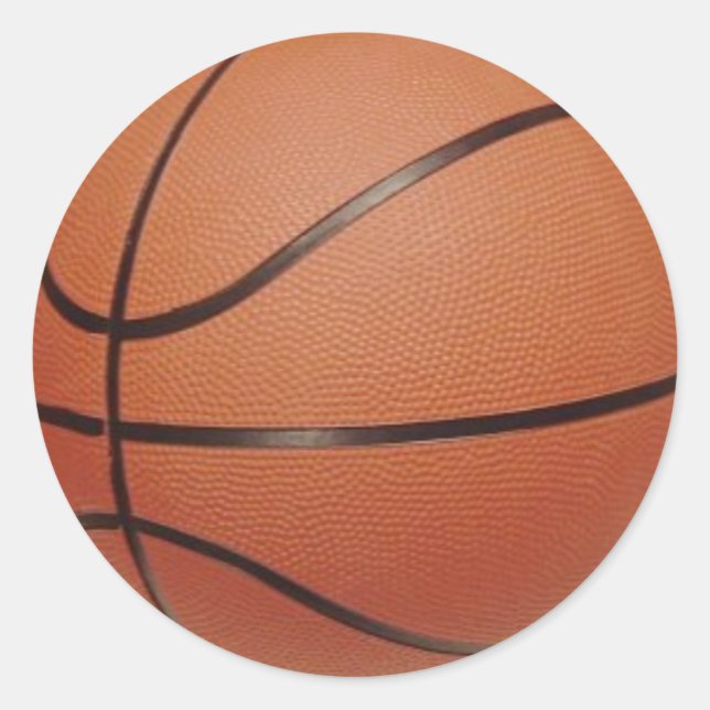 Basketballaufkleber 2 runder aufkleber (Vorderseite)