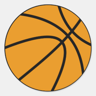Basketballaufkleber (rund) runder aufkleber