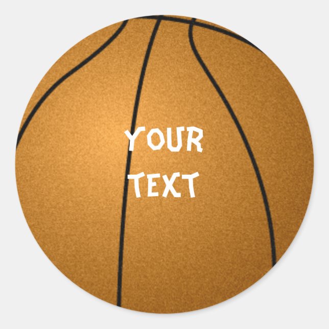 Basketballaufkleber Runder Aufkleber (Vorderseite)