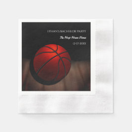 Basketballbachelor / Geburtstagsparty Orange Black Serviette