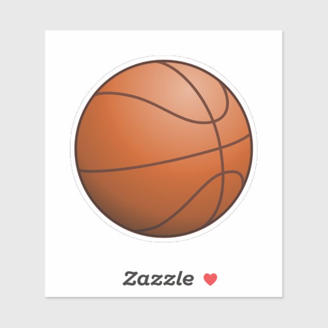 Basketballball Aufkleber (Blatt)