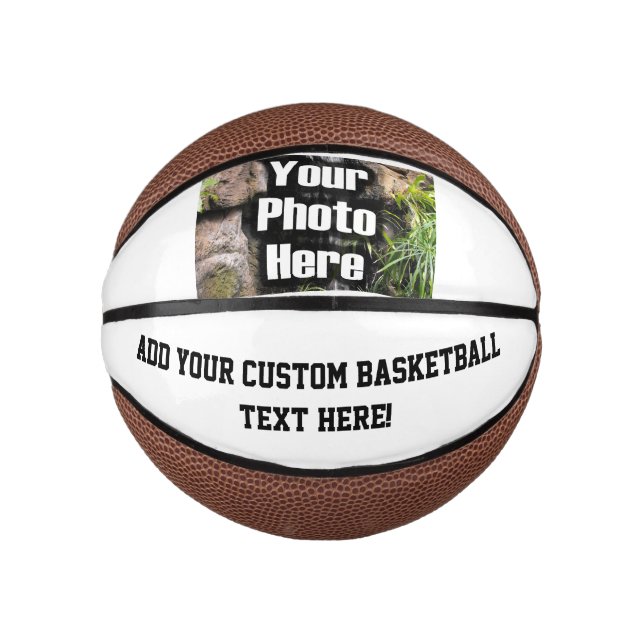 Basketballball-Ball mit benutzerdefiniertem Foto Mini Basketball (Vorderseite)