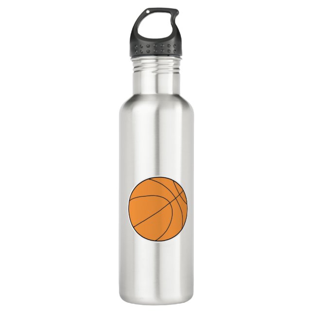 Basketballball Edelstahlflasche (Vorderseite)