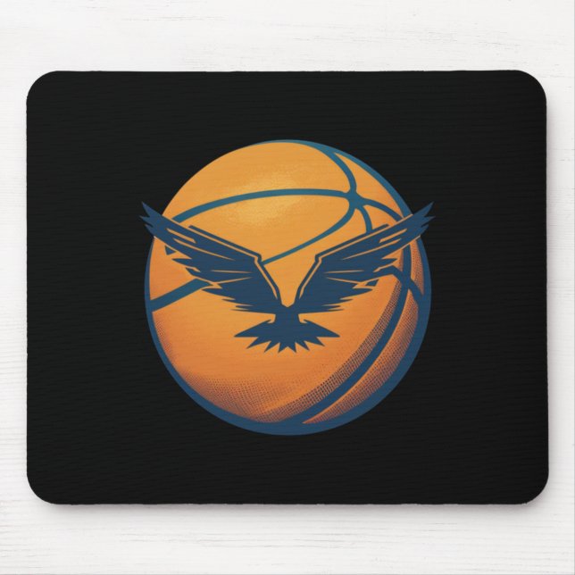 Basketballball mit Adler Mousepad (Vorne)