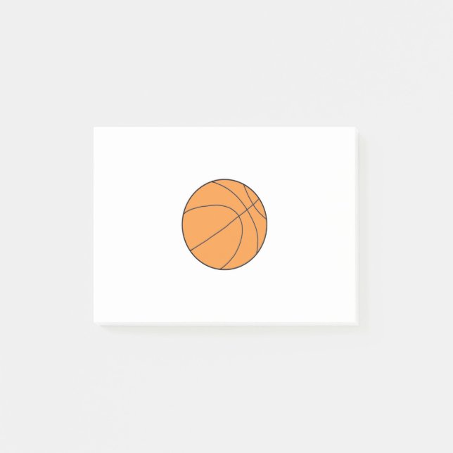 Basketballball Post-it Klebezettel (Vorderseite)