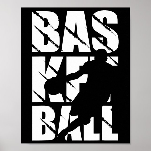 Basketballdesign für Basketballspieler und Basketb Poster (Vorne)