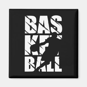Basketballdesign für Basketballspieler und -korb Magnet