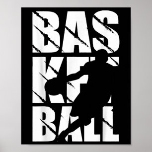 Basketballdesign für Basketballspieler und -korb Poster