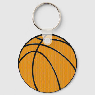 Basketballdesign in klassischem Orange und Schwarz Schlüsselanhänger