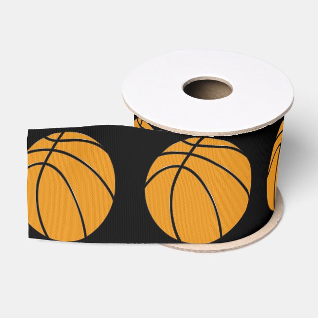 Basketballdesign in traditionellem Orange und Schw Ripsband (Spule)