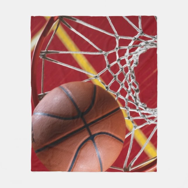 Basketbälle und NettoFleece-Decke Fleecedecke (Vorderseite)