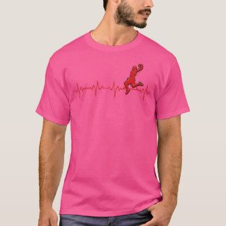 Basketballer Heartbeat Pulse EKG Basket Ball T-Shirt