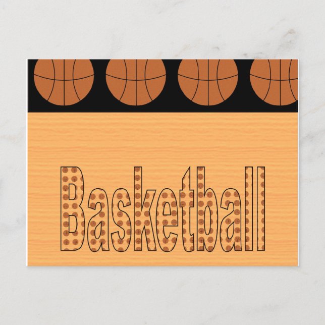 Basketballfächer Postkarte (Vorderseite)