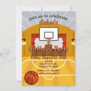 Basketballfeld Einladung