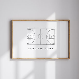 Basketballfeld Poster