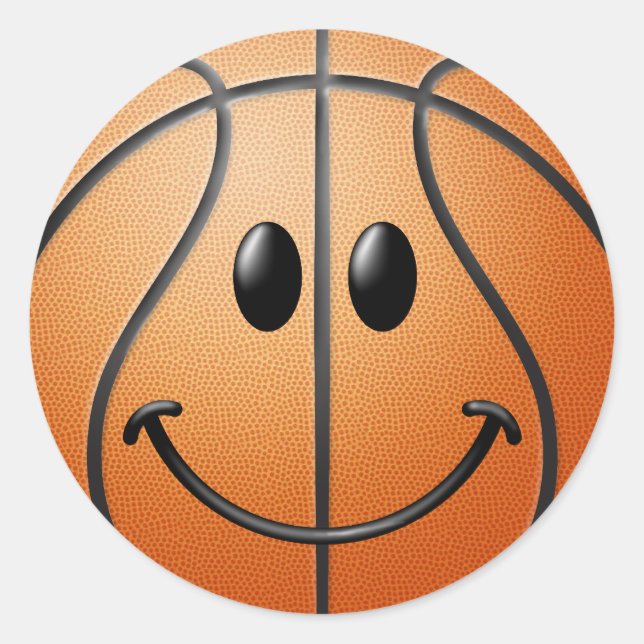 Basketballfeld Runder Aufkleber (Vorderseite)