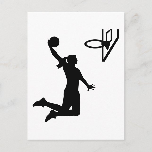 Basketballfrau Postkarte (Vorderseite)