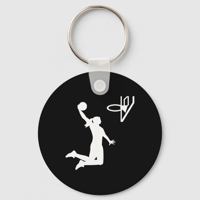 Basketballfrau Schlüsselanhänger (Vorderseite)
