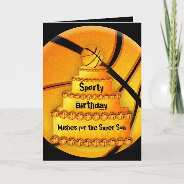 Basketballgeburtstagskarte Karte (Vorderseite)
