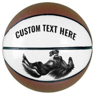 Basketballgeschenk für das aufrechte Pferd mit eig Basketball