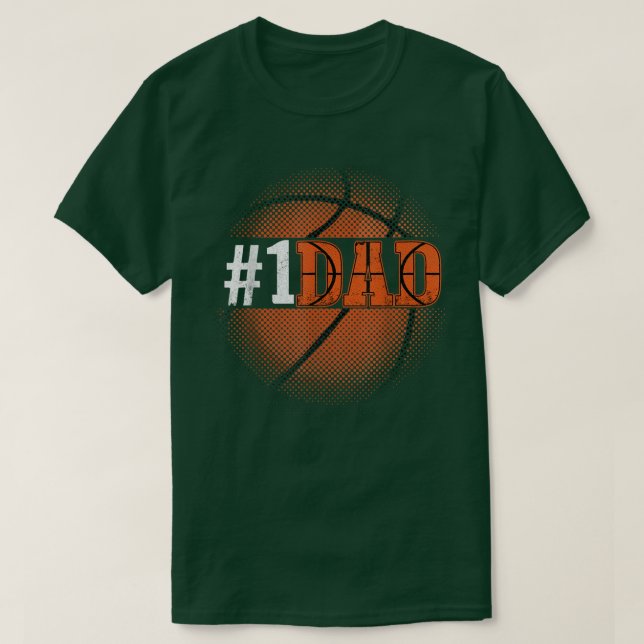Basketballgeschenk für Papa von Son und Tochter 1 T-Shirt (Design vorne)