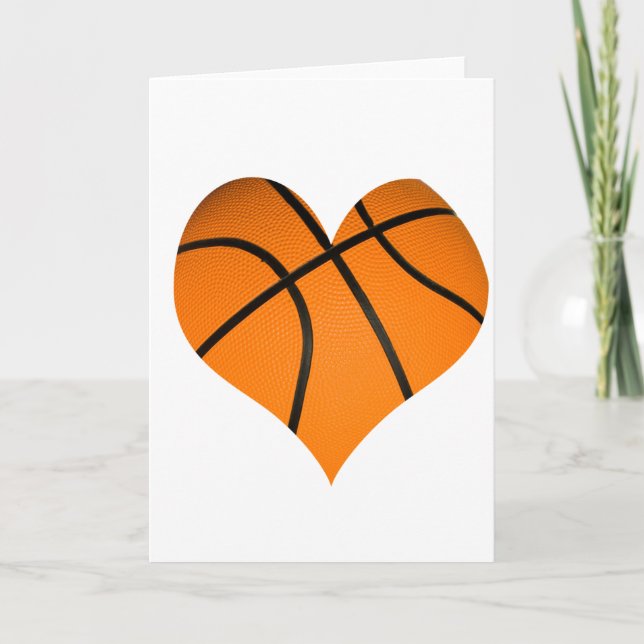 Basketballherz geformt karte (Vorderseite)