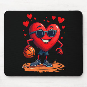 Basketballherz - Liebe und Hopfendesign für Mousepad
