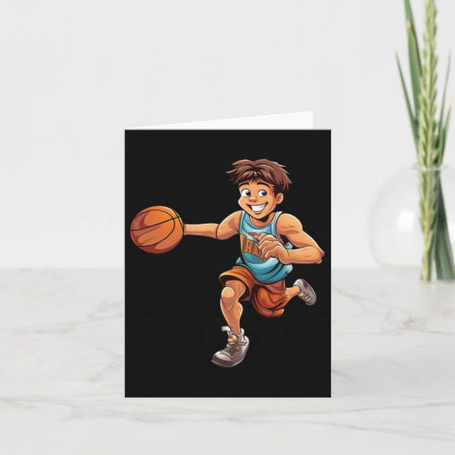 Basketballjunge Karte (Vorderseite)