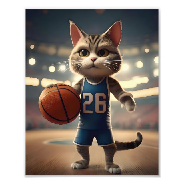 Basketballkatze, Fotodruck (Vorne)