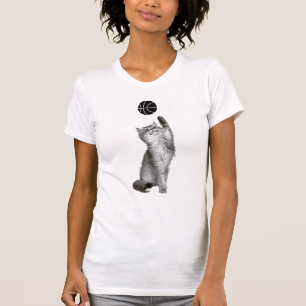 Basketballkatze - Kitty mit Kugel T-Shirt